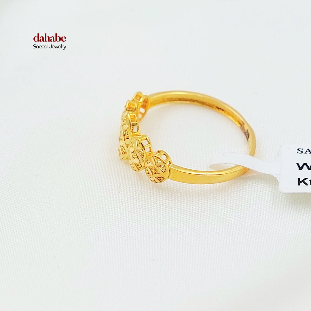 Light Deluxe Ring Made of 21K Gold by Saeed Jewelry 