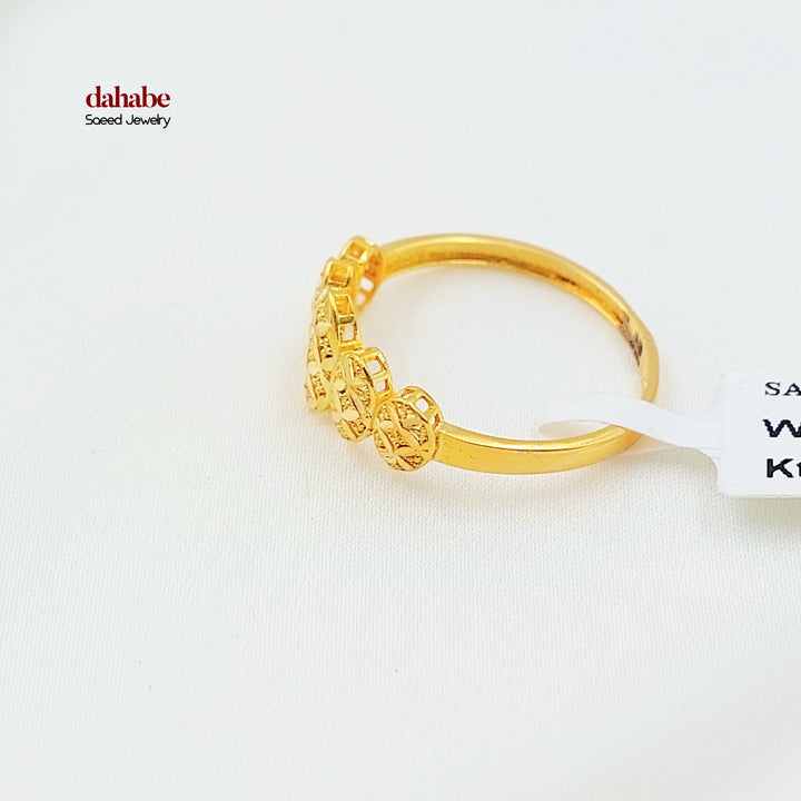 Light Deluxe Ring Made of 21K Gold by Saeed Jewelry 