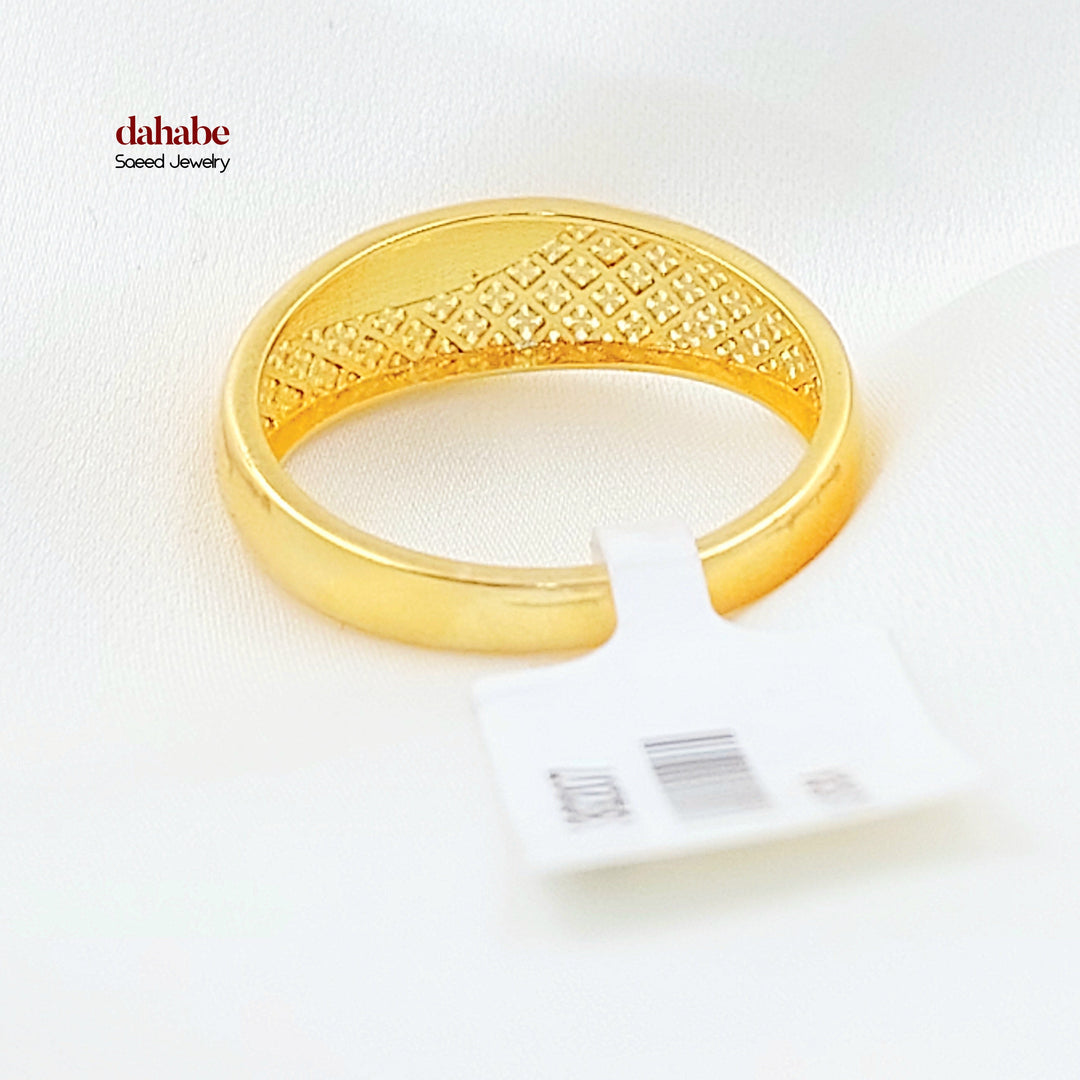 Light Plain Ring Made of 21K Gold by Saeed Jewelry 