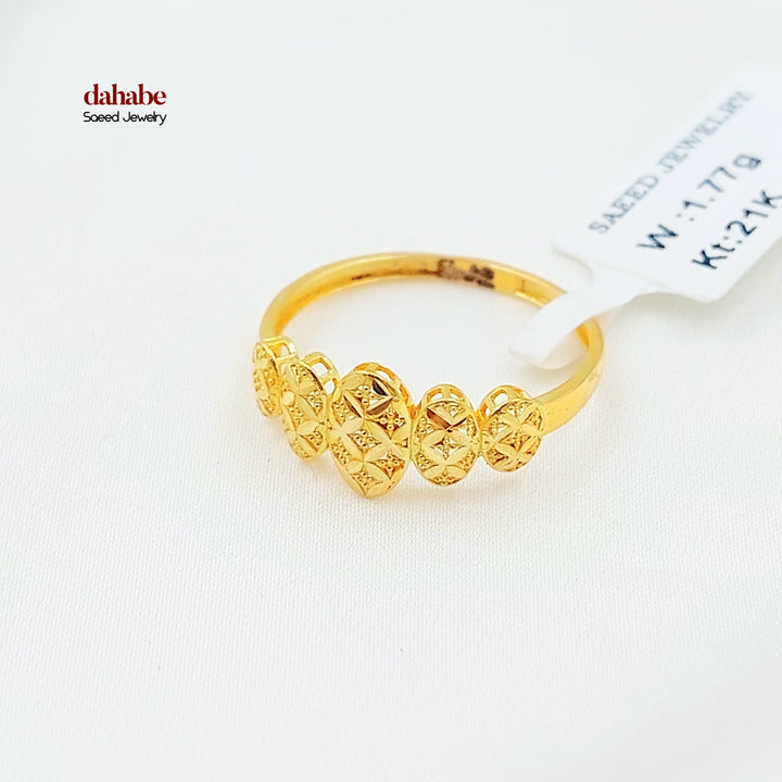 Light Deluxe Ring Made of 21K Gold by Saeed Jewelry 