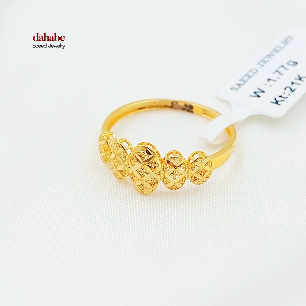 Light Deluxe Ring Made of 21K Gold by Saeed Jewelry 