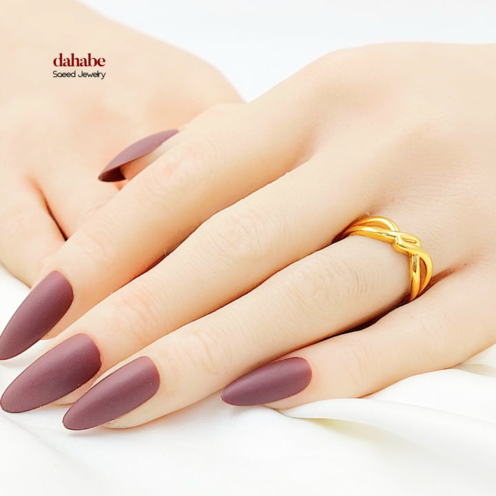 Light Deluxe Ring Made of 21K Gold by Saeed Jewelry 