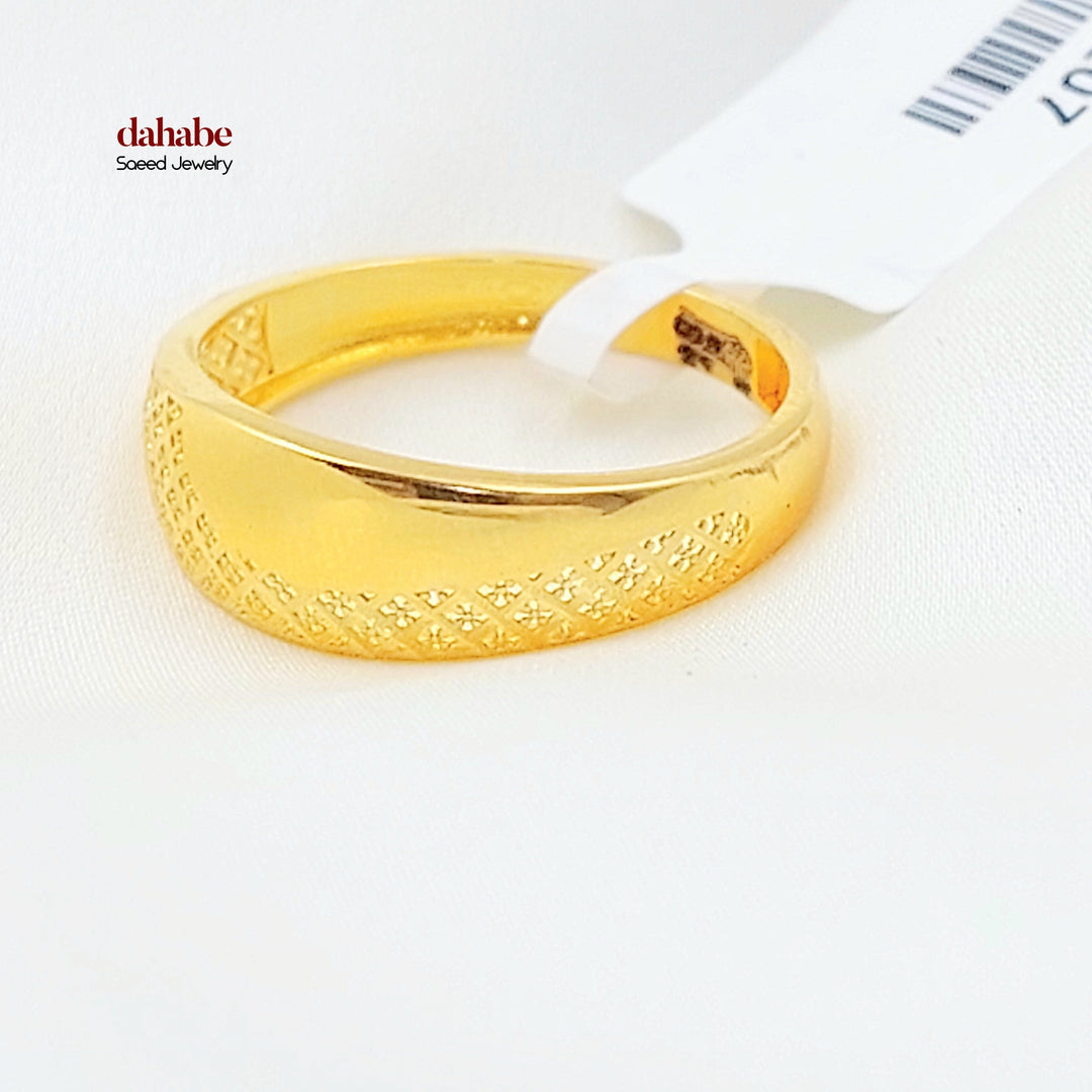 Light Plain Ring Made of 21K Gold by Saeed Jewelry 