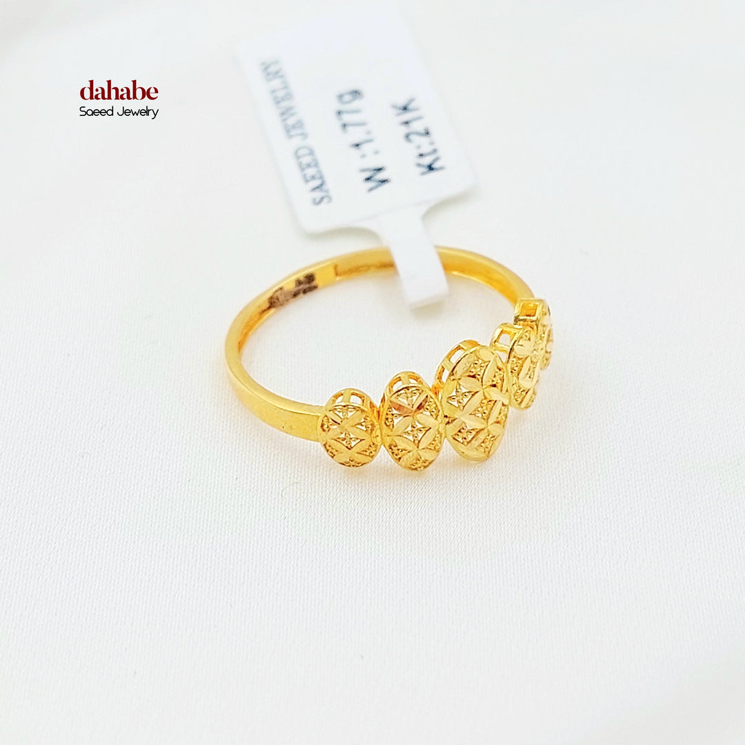 Light Deluxe Ring Made of 21K Gold by Saeed Jewelry 