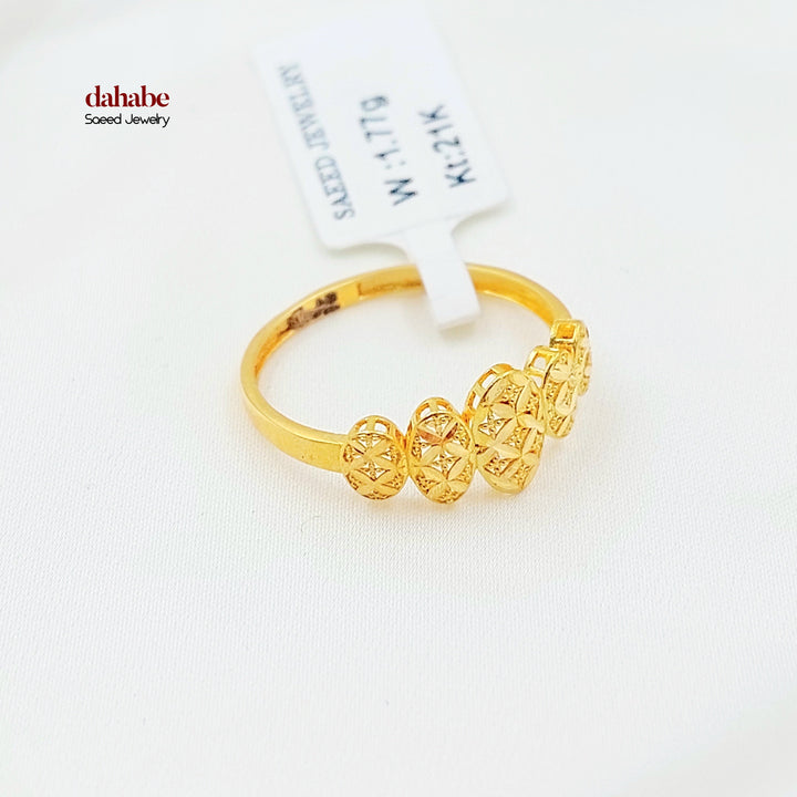 Light Deluxe Ring Made of 21K Gold by Saeed Jewelry 