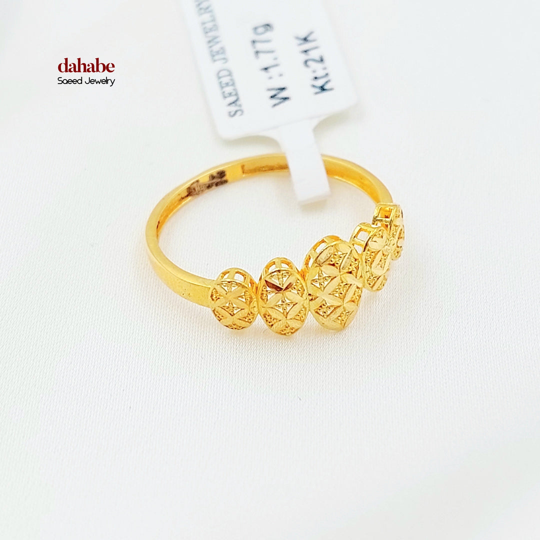 Light Deluxe Ring Made of 21K Gold by Saeed Jewelry 