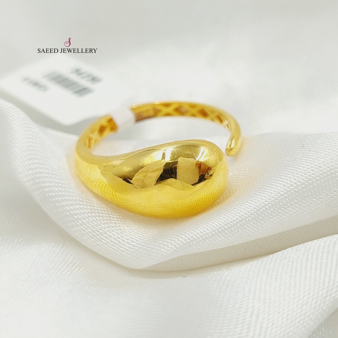 Light Almond Ring Made of 21K Gold by Saeed Jewelry 