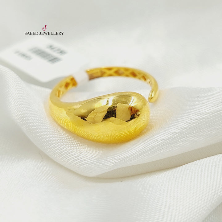 Light Almond Ring Made of 21K Gold by Saeed Jewelry 