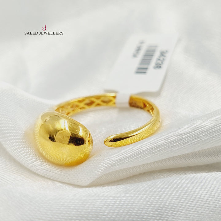 Light Almond Ring Made of 21K Gold by Saeed Jewelry 