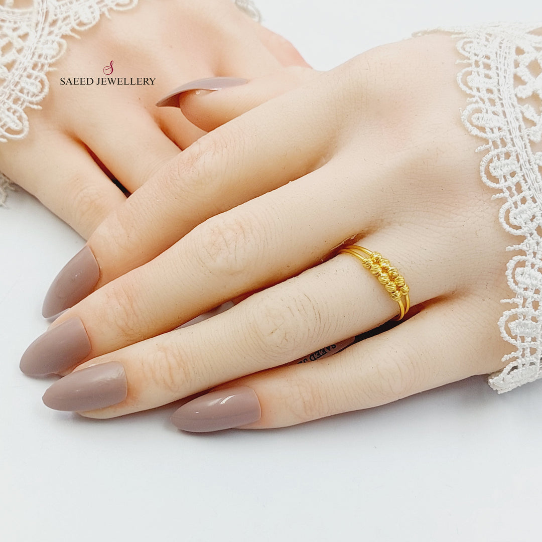 Light Balls Ring Made of 21K Gold by Saeed Jewelry 