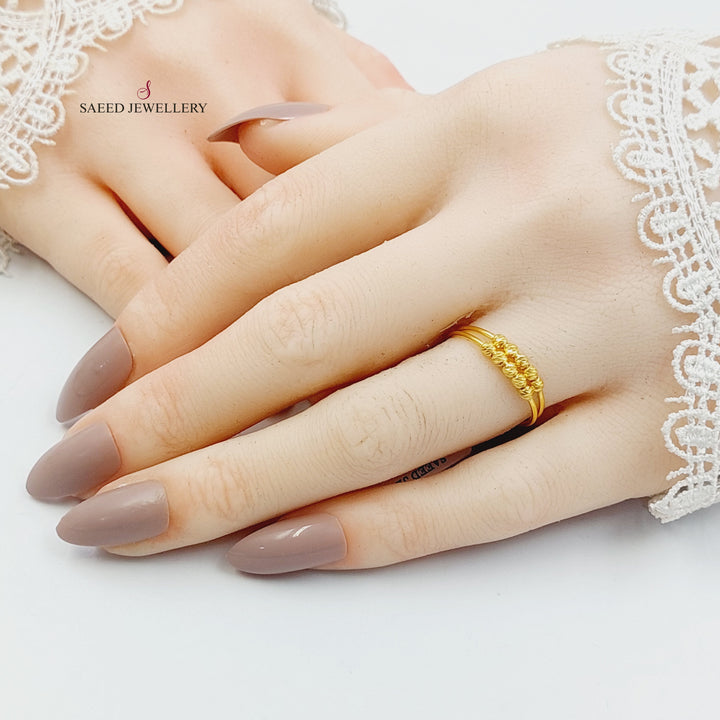 Light Balls Ring Made of 21K Gold by Saeed Jewelry 