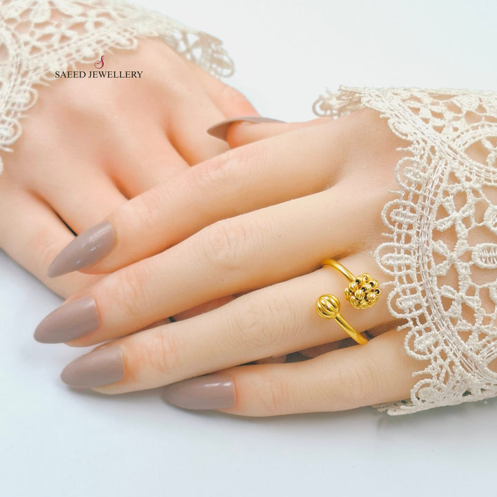 Light Balls Ring Made of 21K Gold by Saeed Jewelry 