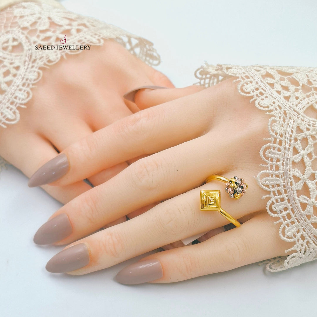 Light Balls Ring Made of 21K Gold by Saeed Jewelry 