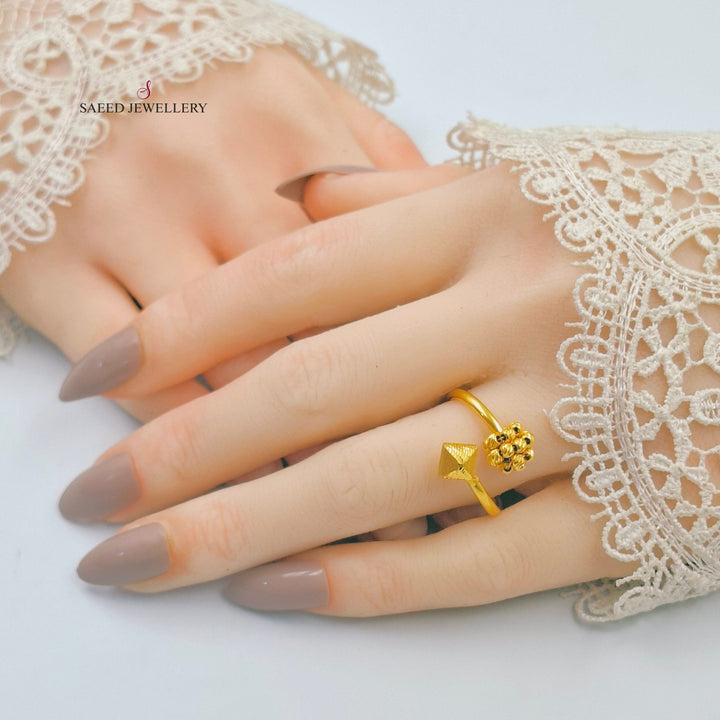 Light Balls Ring Made of 21K Gold by Saeed Jewelry 