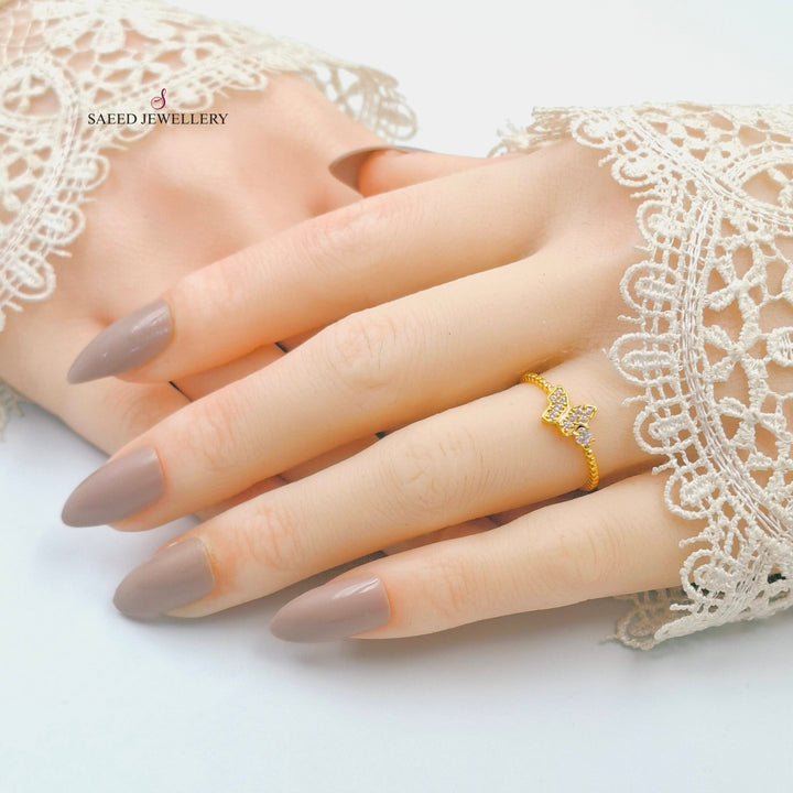 Light Butterfly Ring Made of 21K Gold by Saeed Jewelry 