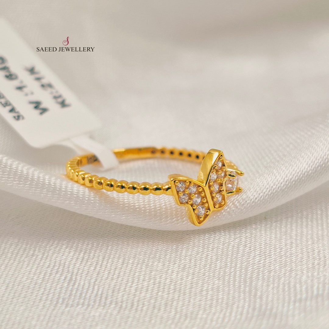 Light Butterfly Ring Made of 21K Gold by Saeed Jewelry 