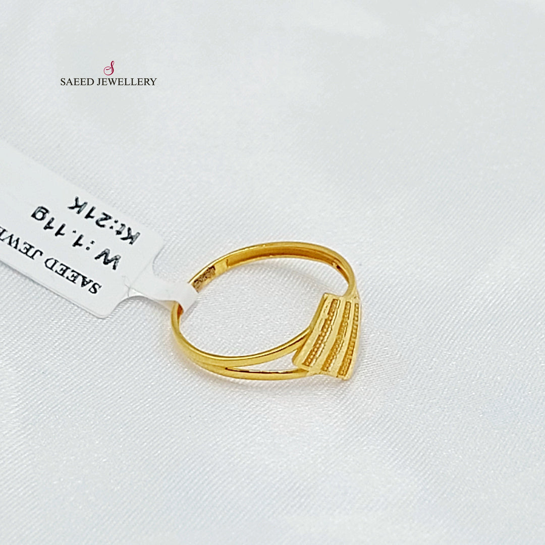21K خاتم اكسترا ناعم-مجوهرات الشيخ سعيد-Saeed Jewelry 