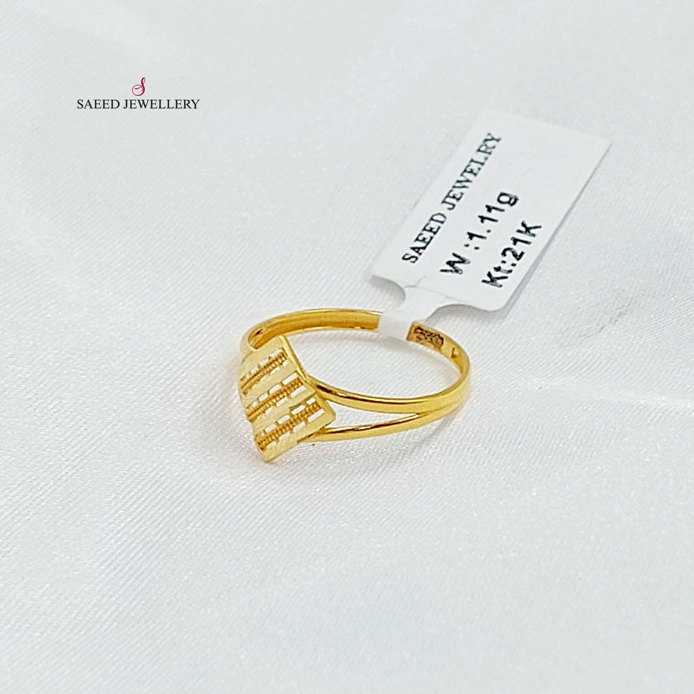 Light Deluxe Ring Made of 21K Gold by Saeed Jewelry 