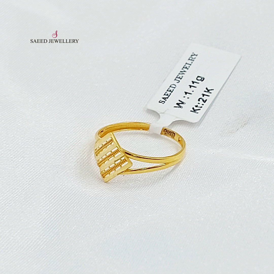 Light Deluxe Ring Made of 21K Gold by Saeed Jewelry 