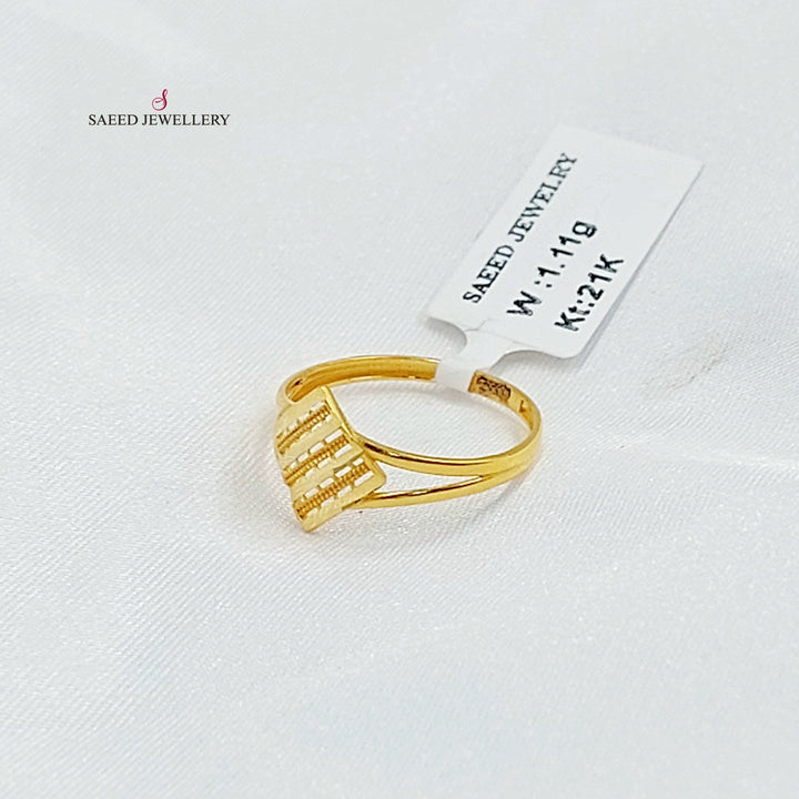 Light Deluxe Ring Made of 21K Gold by Saeed Jewelry 