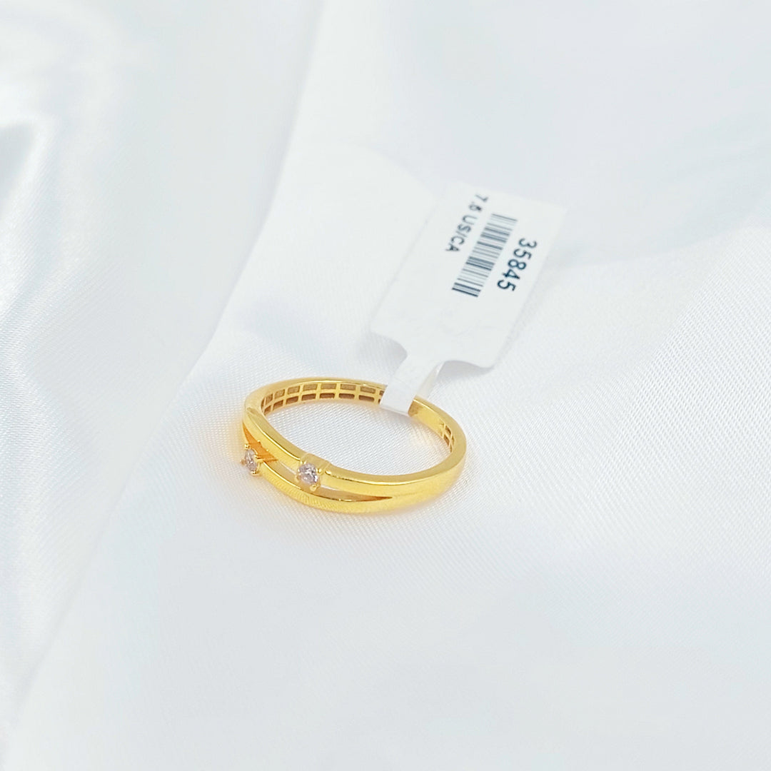 Light Deluxe Ring Made of 21K Gold by Saeed Jewelry 