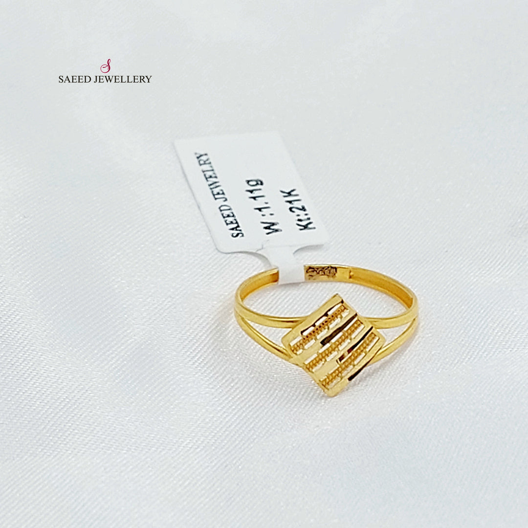 Light Deluxe Ring Made of 21K Gold by Saeed Jewelry 