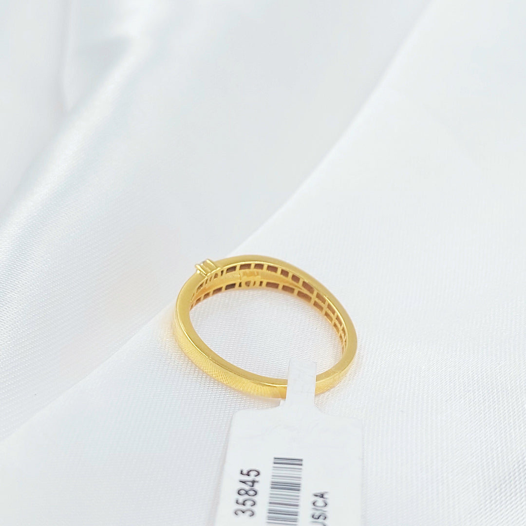 Light Deluxe Ring Made of 21K Gold by Saeed Jewelry 