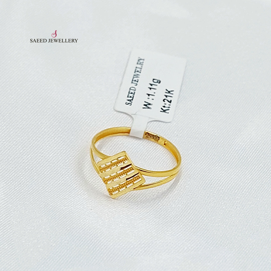 Light Deluxe Ring Made of 21K Gold by Saeed Jewelry 