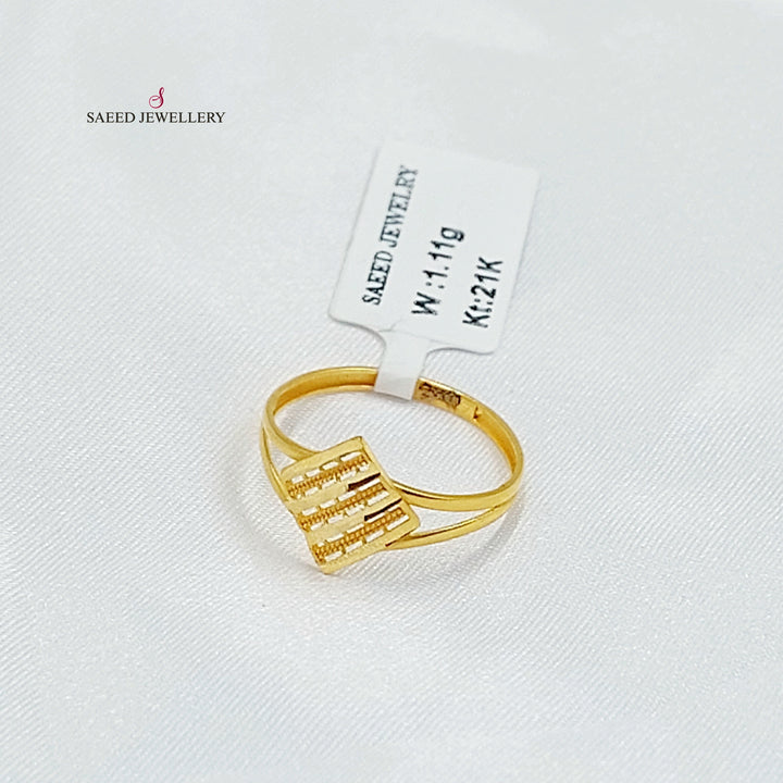 Light Deluxe Ring Made of 21K Gold by Saeed Jewelry 