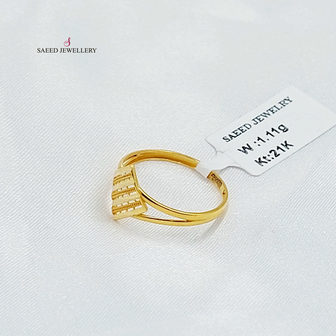 Light Deluxe Ring Made of 21K Gold by Saeed Jewelry 