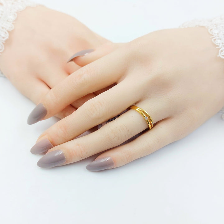 Light Deluxe Ring Made of 21K Gold by Saeed Jewelry 