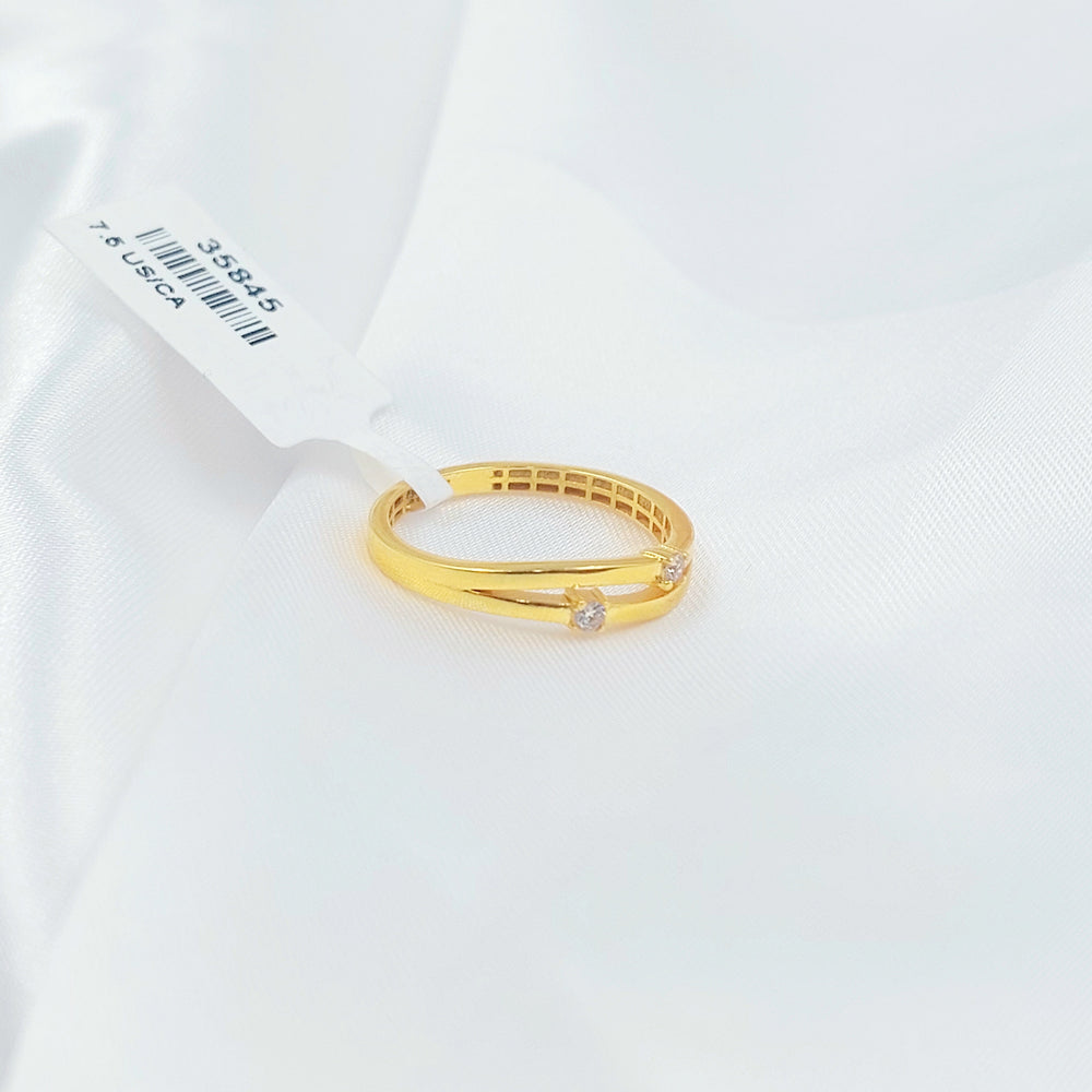 Light Deluxe Ring Made of 21K Gold by Saeed Jewelry 