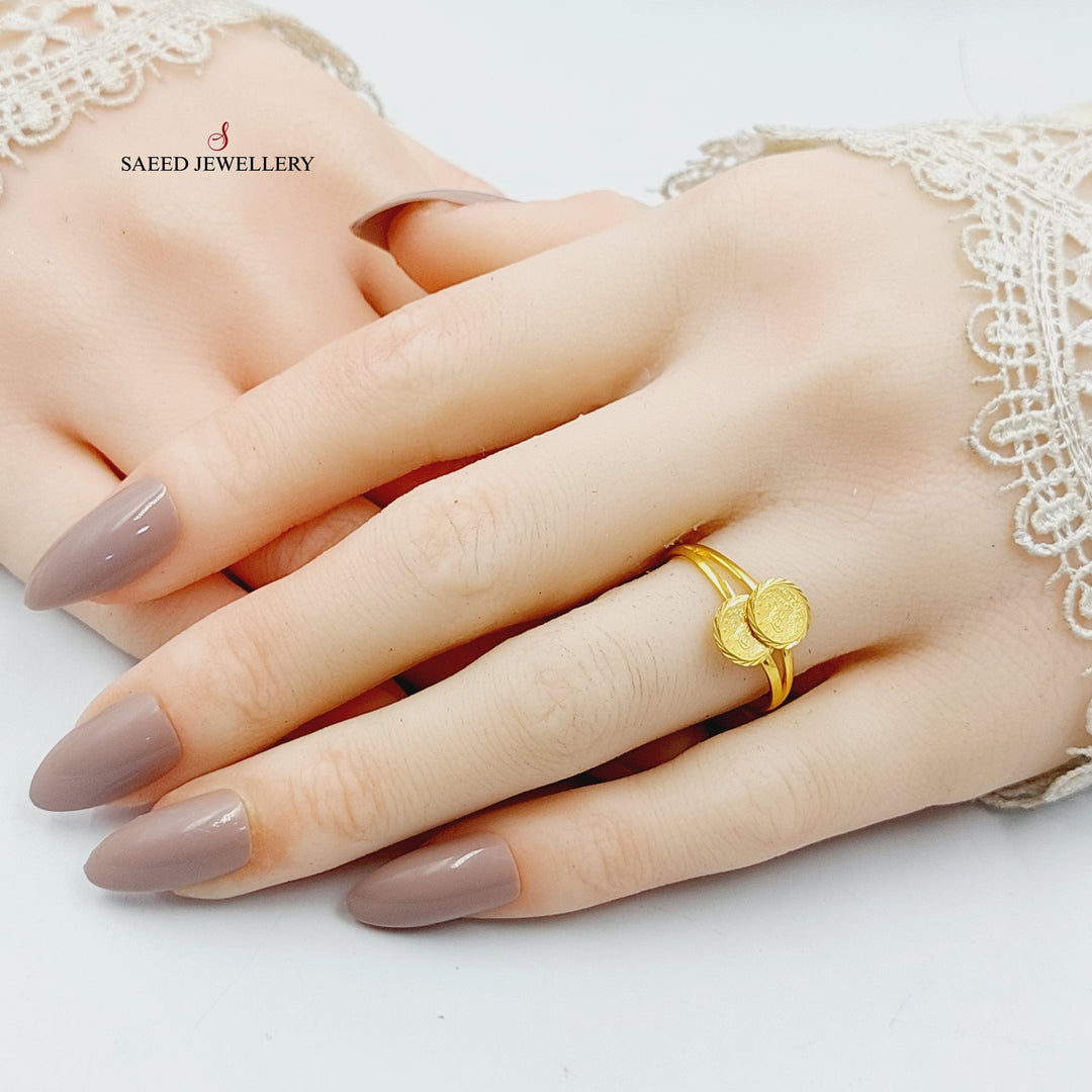 21K Gold Light Eighths Ring by Saeed Jewelry - Image 4