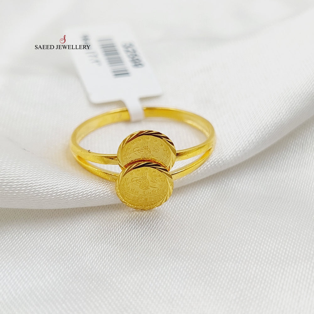 21K Gold Light Eighths Ring by Saeed Jewelry - Image 2