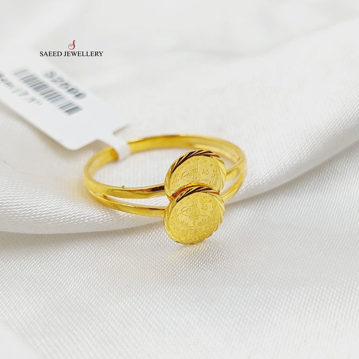 21K Gold Light Eighths Ring by Saeed Jewelry - Image 3