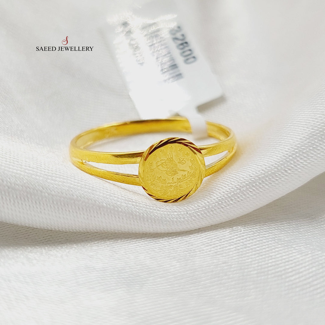 21K Gold Light Eighths Ring by Saeed Jewelry - Image 1