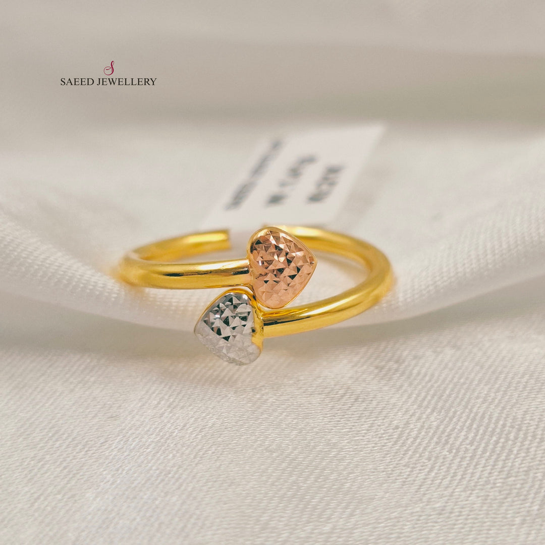 Light Heart Ring Made of 21K Gold by Saeed Jewelry 