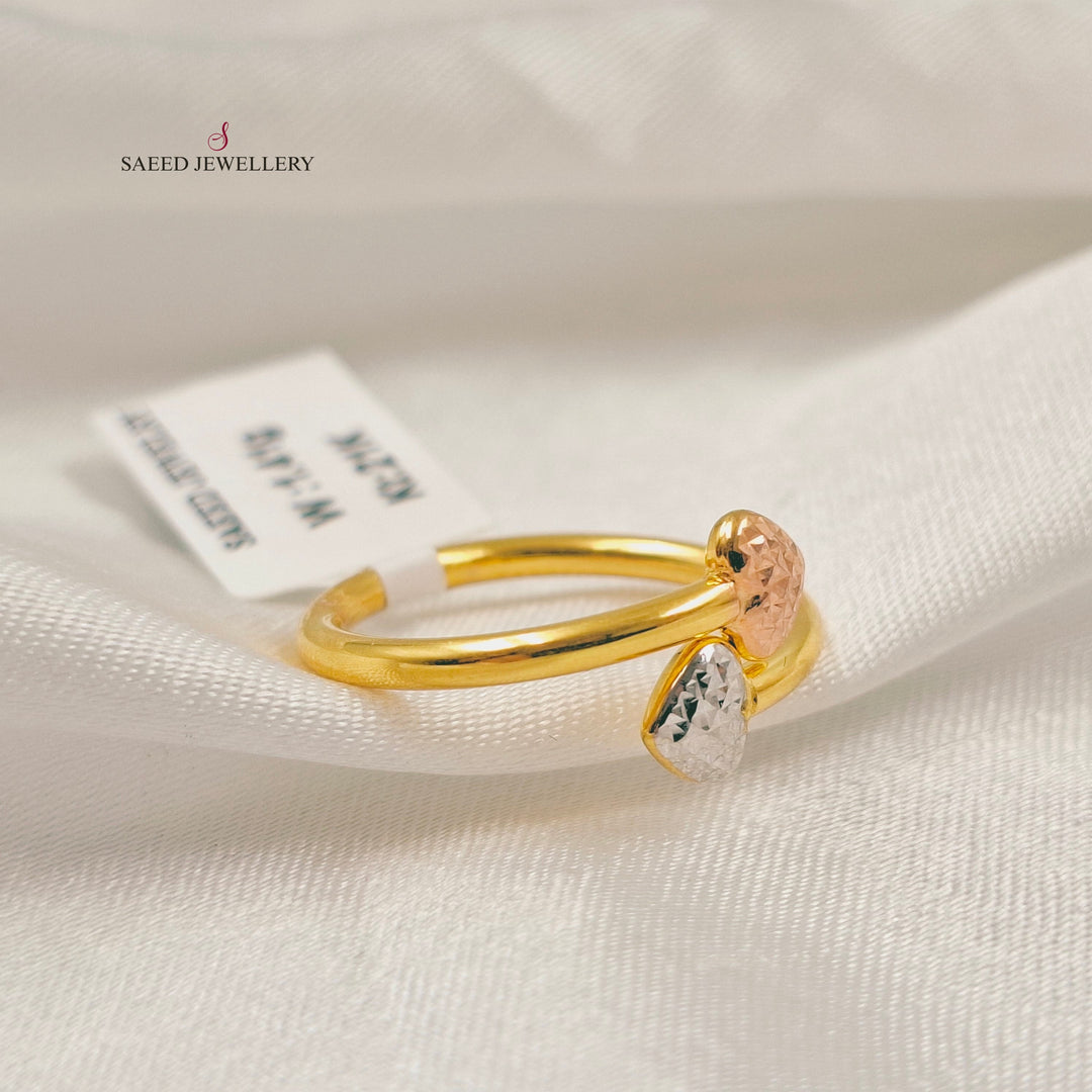 Light Heart Ring Made of 21K Gold by Saeed Jewelry 