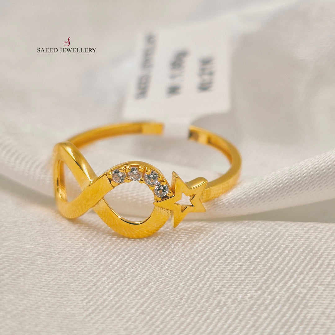 Light Infinite Ring Made of 21K Gold by Saeed Jewelry 