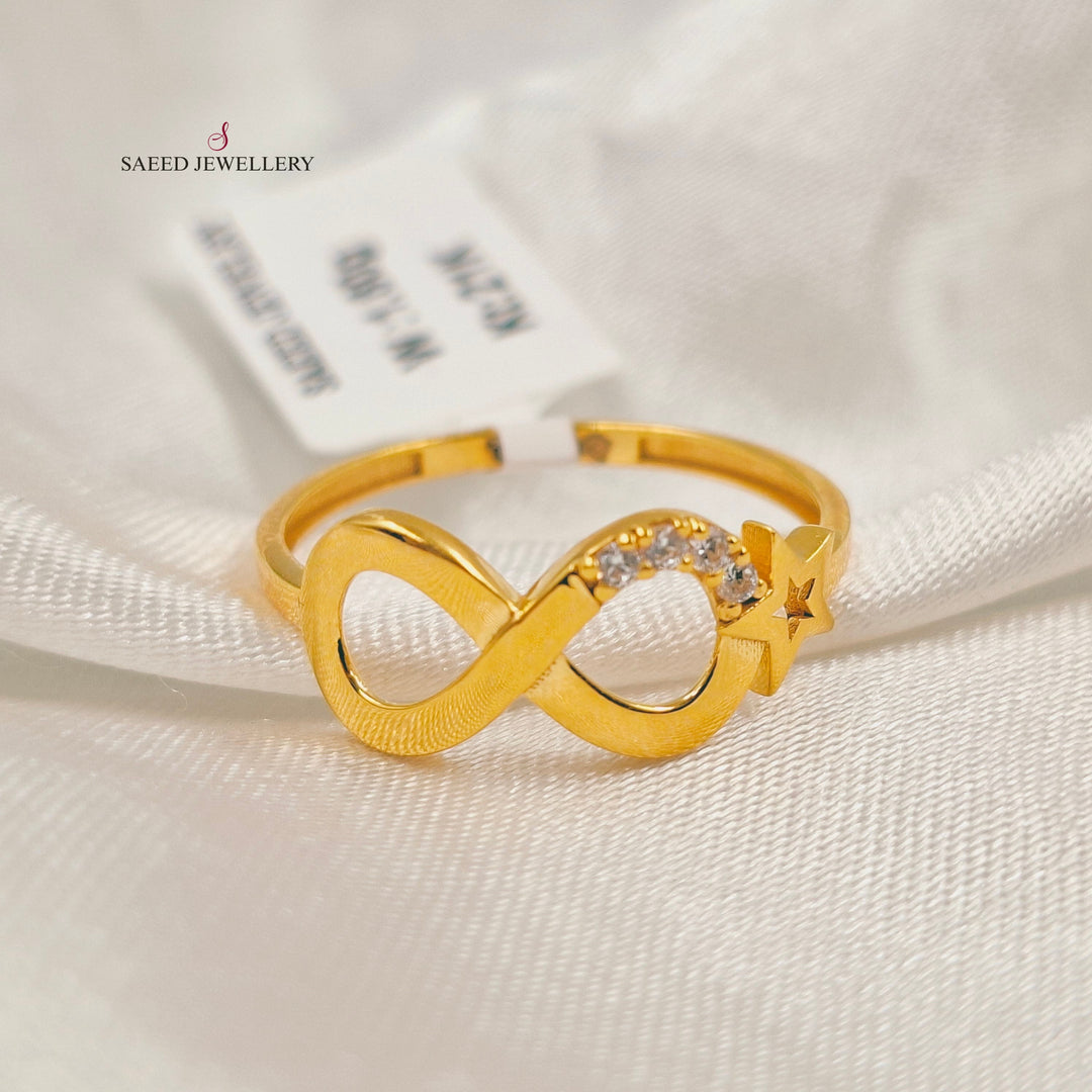 Light Infinite Ring Made of 21K Gold by Saeed Jewelry 