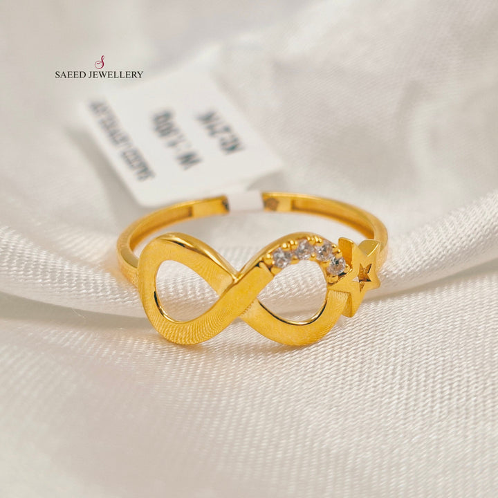 Light Infinite Ring Made of 21K Gold by Saeed Jewelry 