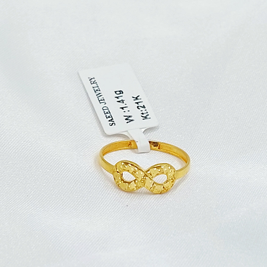 Light Infinite Ring Made of 21K Gold by Saeed Jewelry 