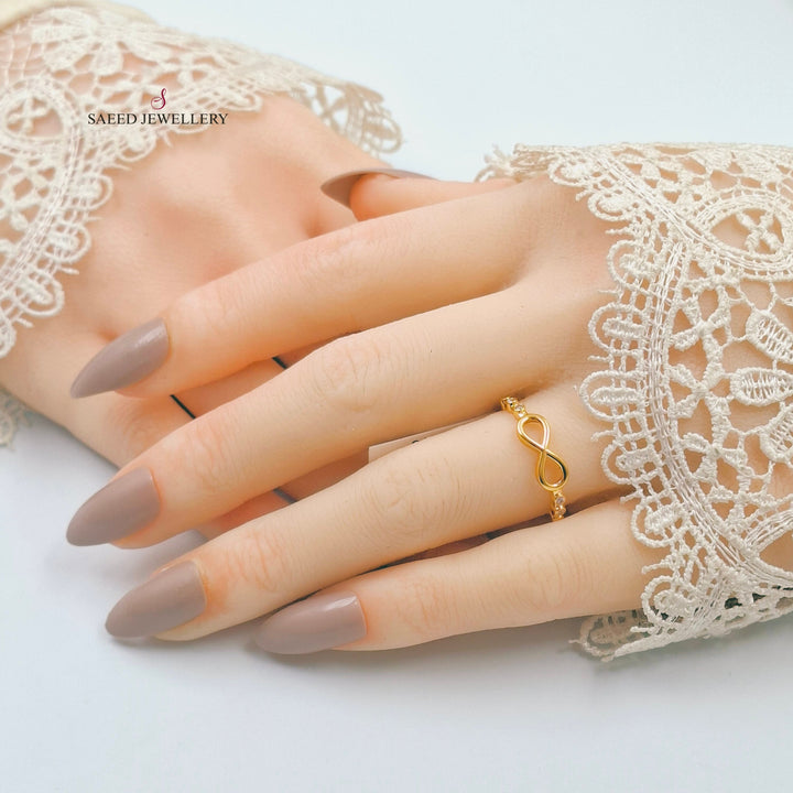 Light Infinite Ring Made of 21K Gold by Saeed Jewelry 