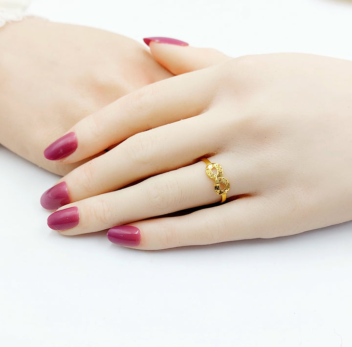 Light Infinite Ring Made of 21K Gold by Saeed Jewelry 