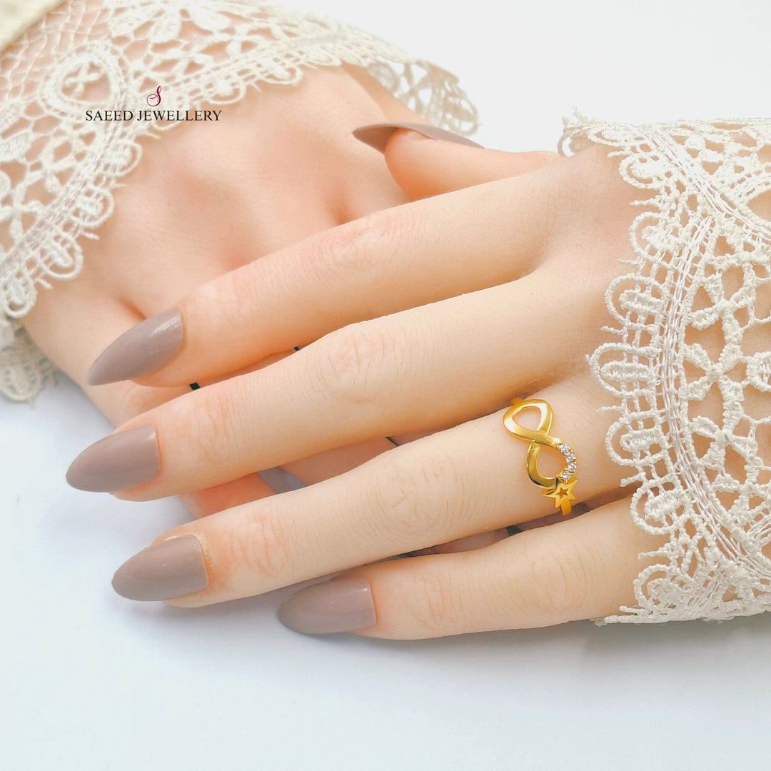 Light Infinite Ring Made of 21K Gold by Saeed Jewelry 