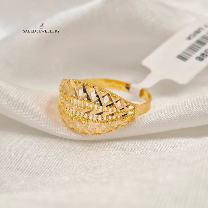 Light Kuwaiti Ring Made of 21K Gold by Saeed Jewelry 