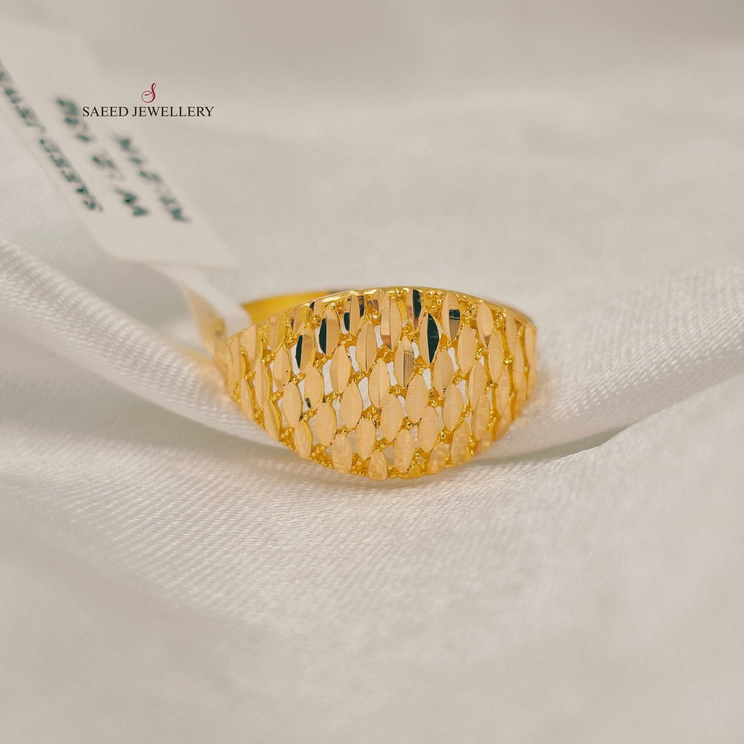 Light Kuwaiti Ring Made of 21K Gold by Saeed Jewelry 
