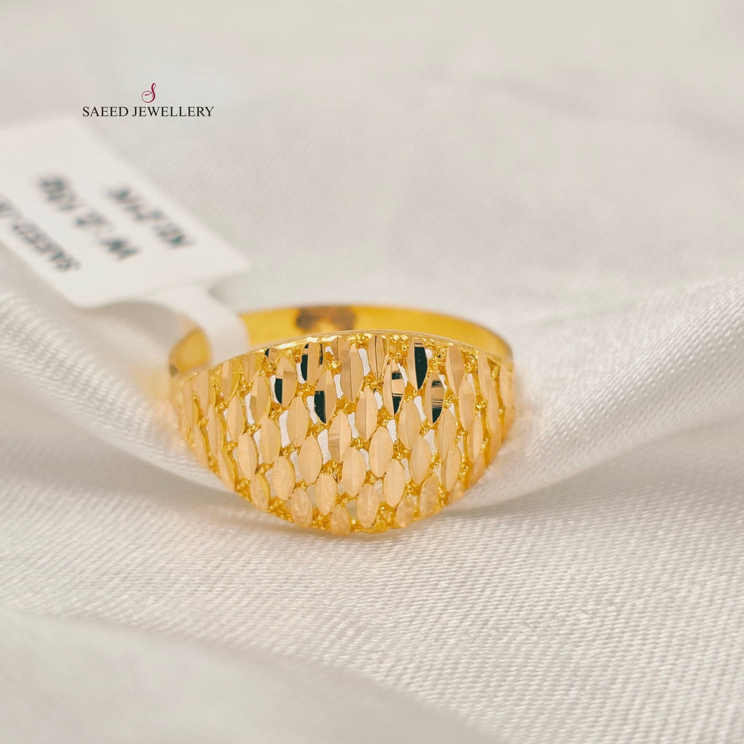 Light Kuwaiti Ring Made of 21K Gold by Saeed Jewelry 