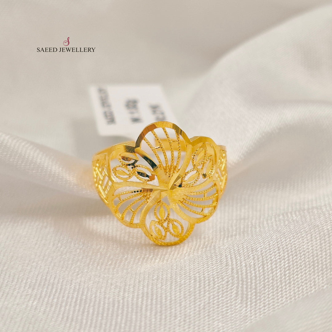 Light Kuwaiti Ring Made of 21K Gold by Saeed Jewelry 