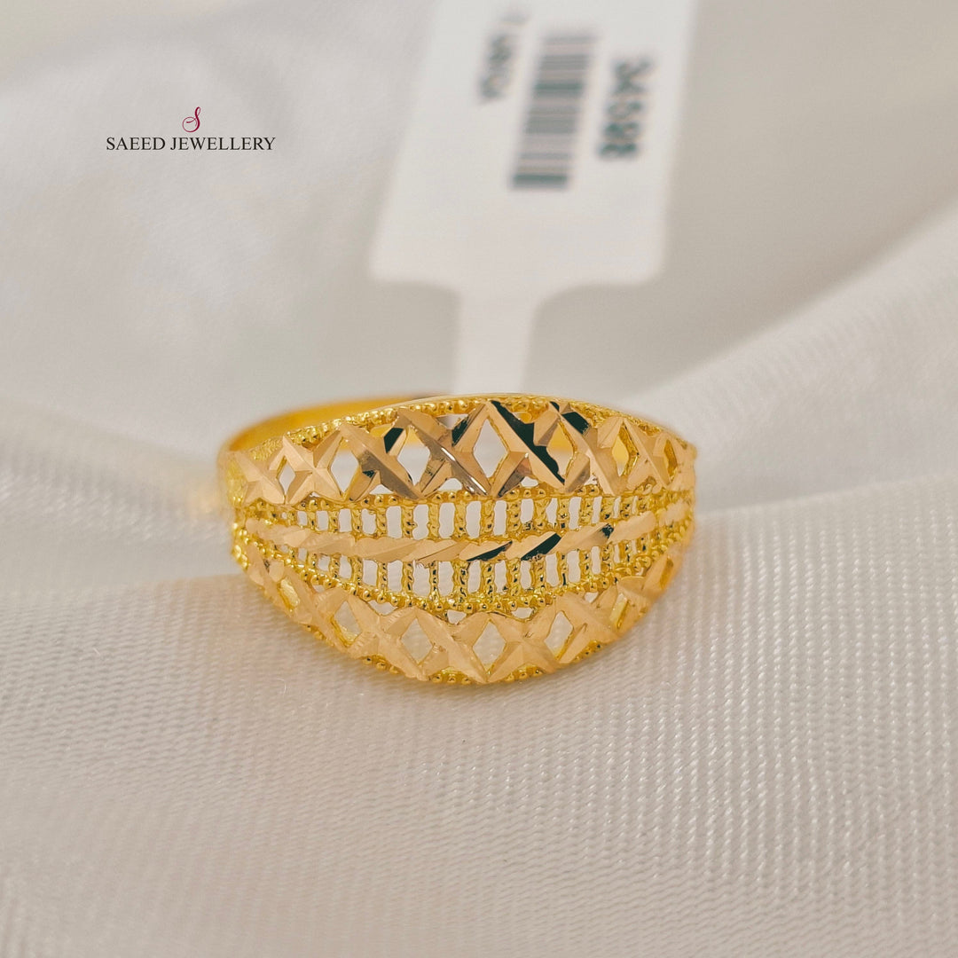 Light Kuwaiti Ring Made of 21K Gold by Saeed Jewelry 